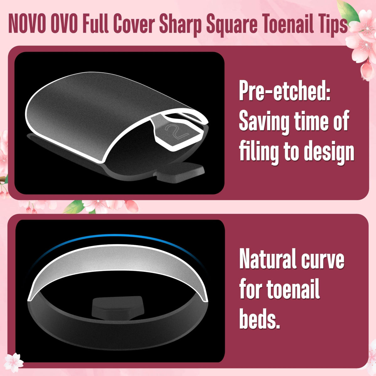 NOVO OVO close-up of pre-etched surface improving adhesion and application speed