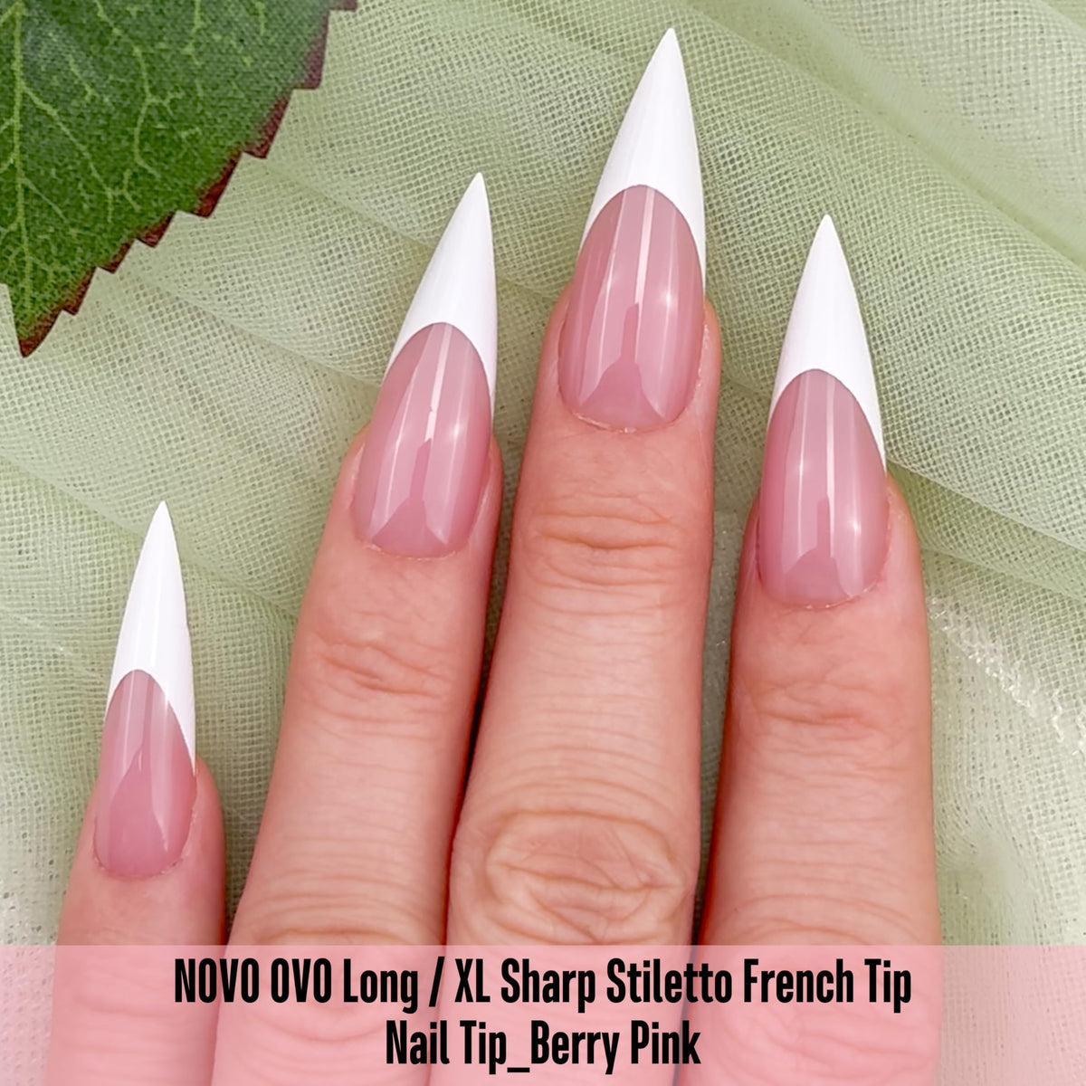 NOVO OVO close-up of white French tip edge for sharp precision