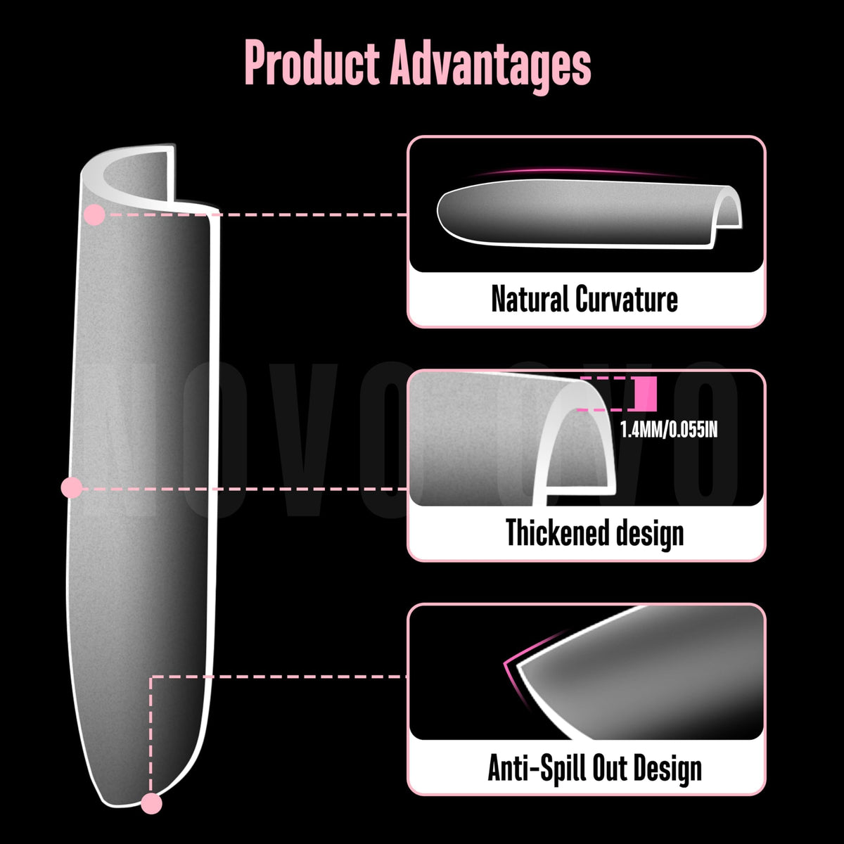 NOVO OVO double matte surface detail showing neutral base for polish
