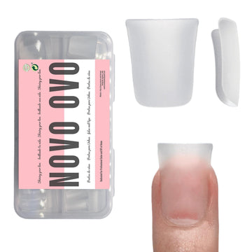 NOVO OVO front packaging showing 120-piece duck nail tips for fast application