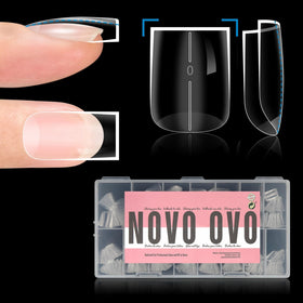 NOVO OVO front packaging showing 510-piece short square tips and kit benefits