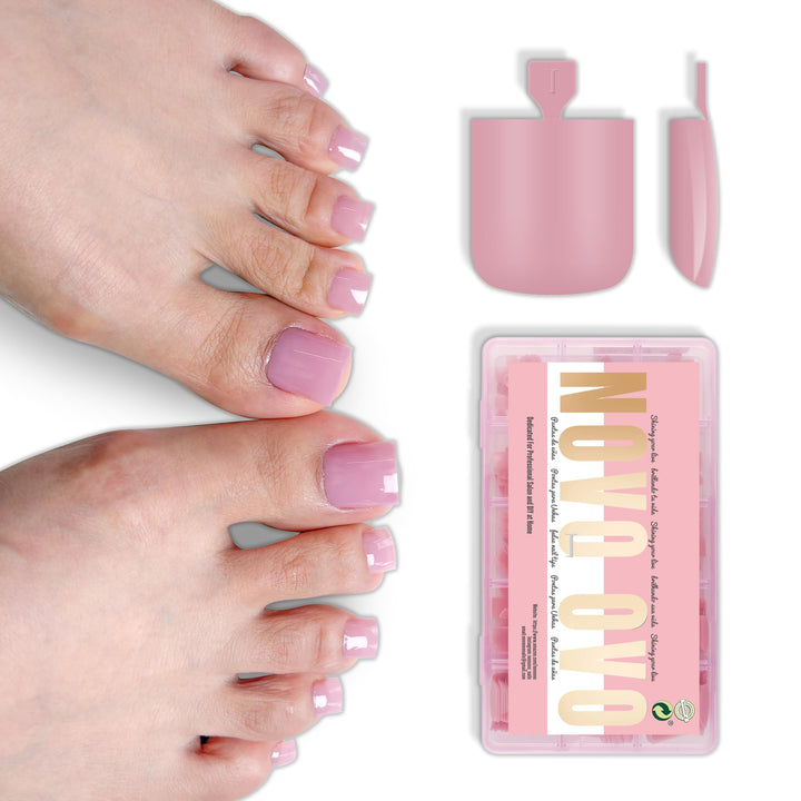 NOVO OVO front packaging showing the 240-piece berry pink kit and benefits