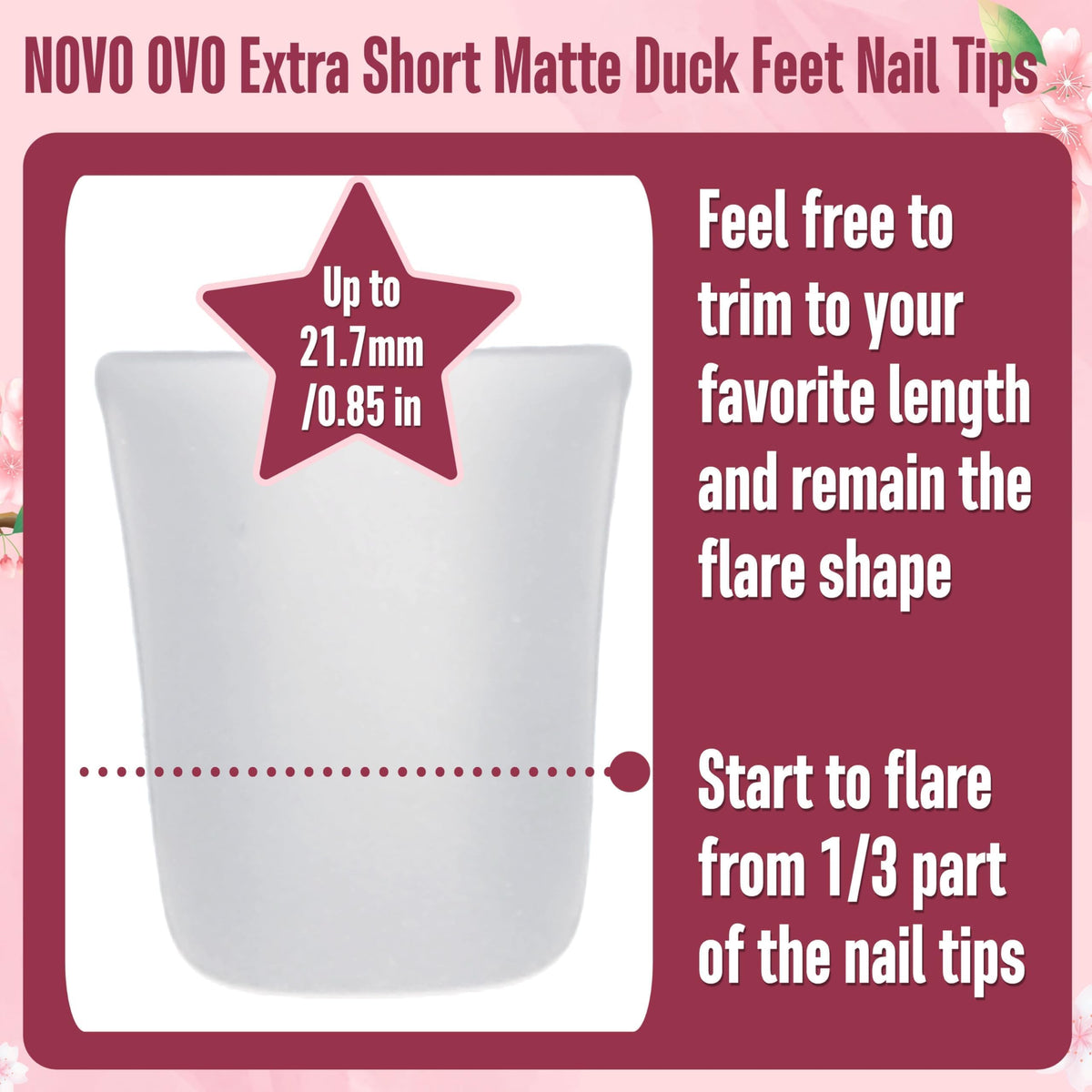 NOVO OVO full set displayed with 12 sizes for accurate nail bed fit