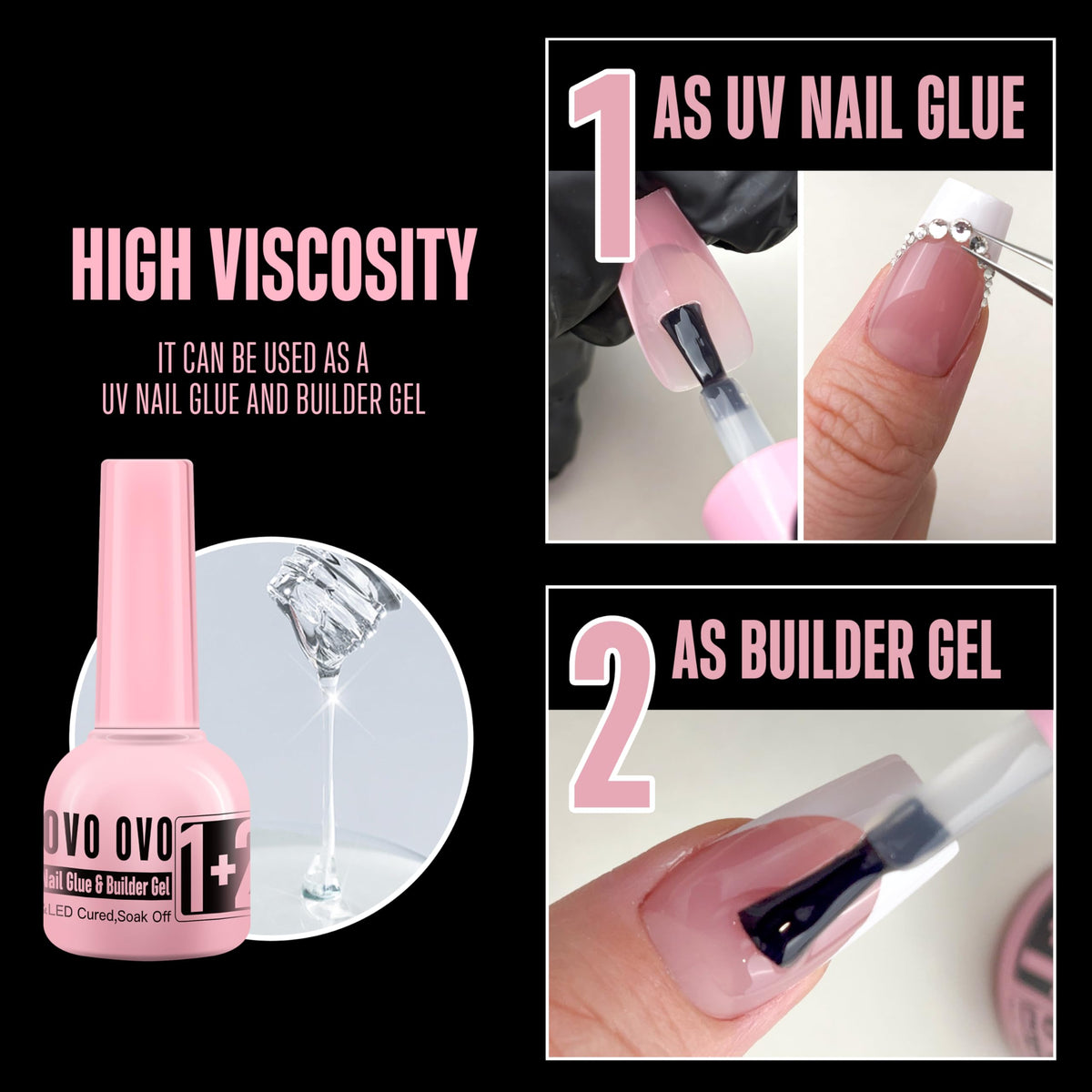NOVO OVO gel texture close-up demonstrating smooth bubble-free formula benefit
