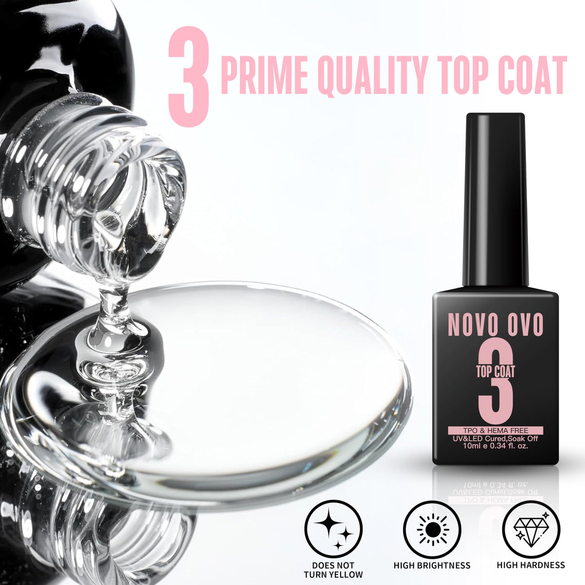 NOVO OVO pouring gel texture to show thick consistency for strong adhesive build