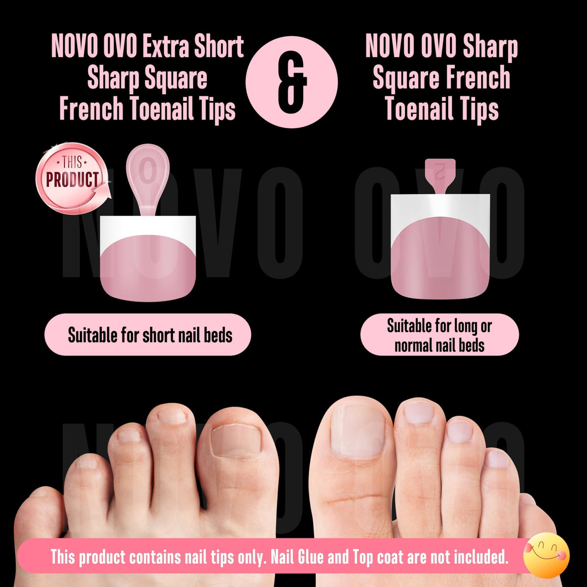 NOVO OVO enlarged handling tab detail for steady placement and cleaner application