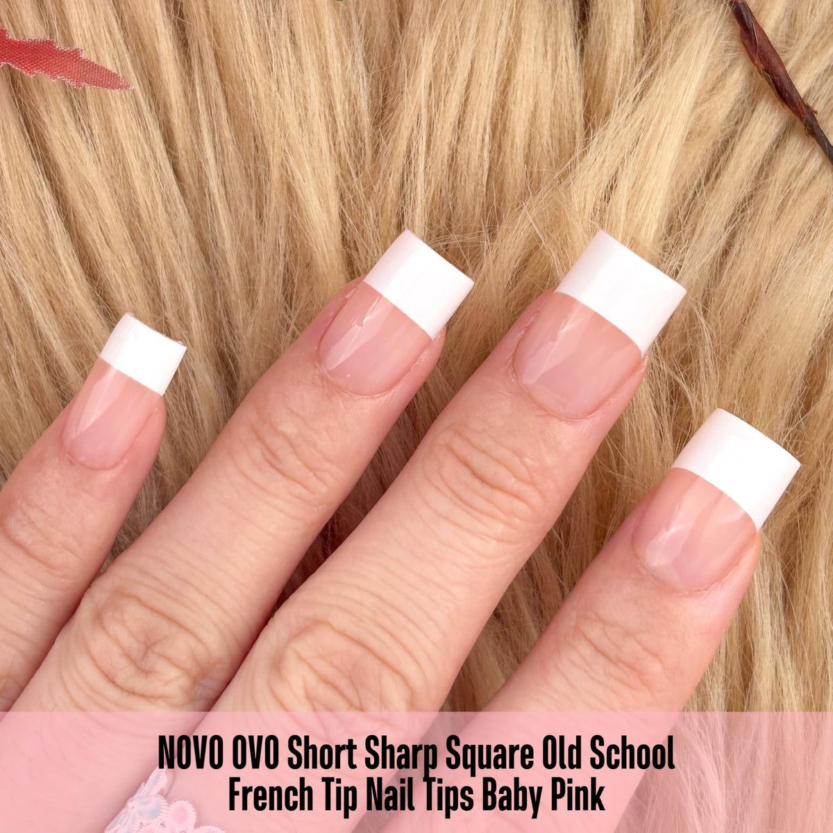 NOVO OVO nails being applied by hand showing easy press-on adhesion benefit