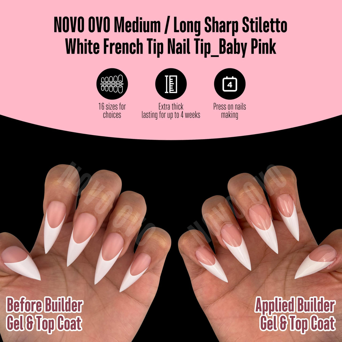 NOVO OVO application on hand demonstrating fast attach and natural look