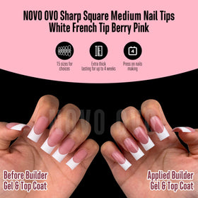 NOVO OVO tips being applied demonstrating quick salon-quality result