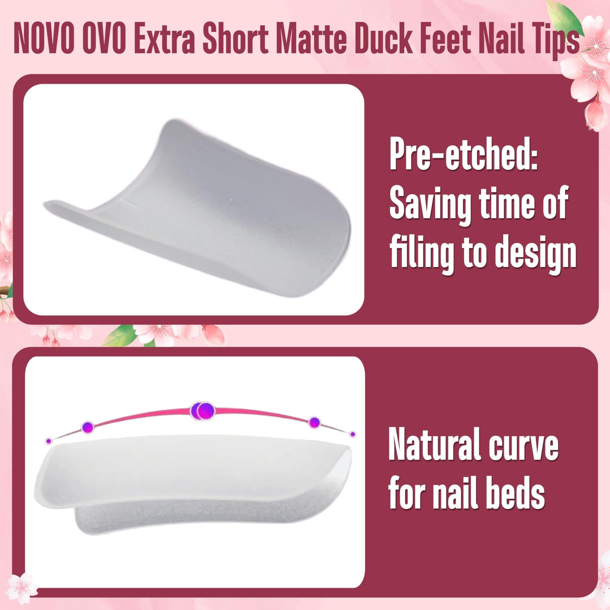 NOVO OVO pressed-on tip being applied to natural nail demonstrating quick use