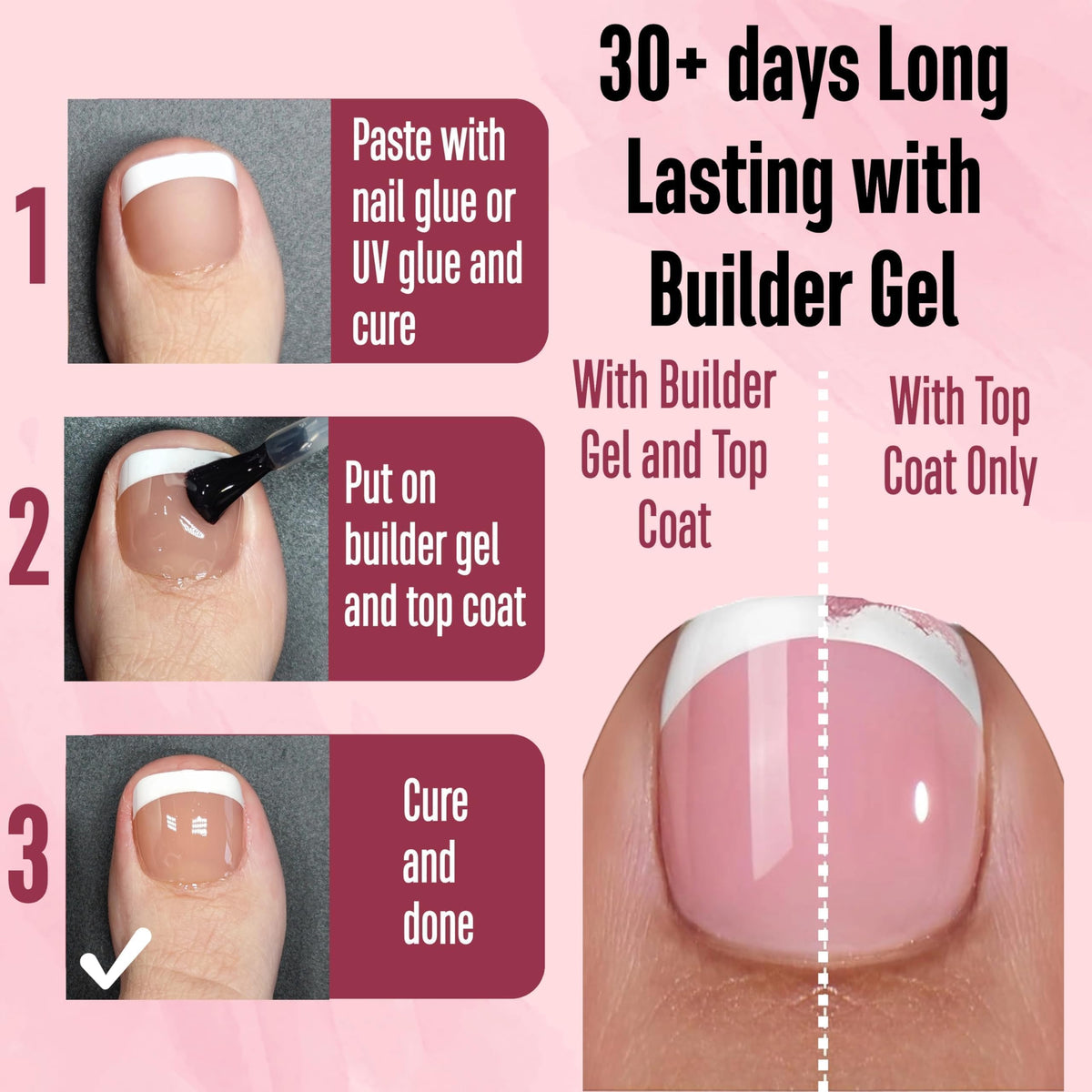 NOVO OVO close-up of matte French tip texture highlighting smooth finish for decoration