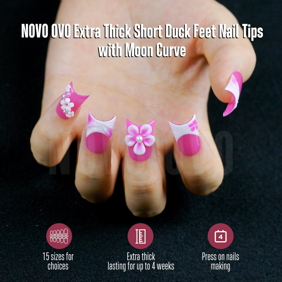 NOVO OVO close-up of moon curve showing snug fit and reduced filing time