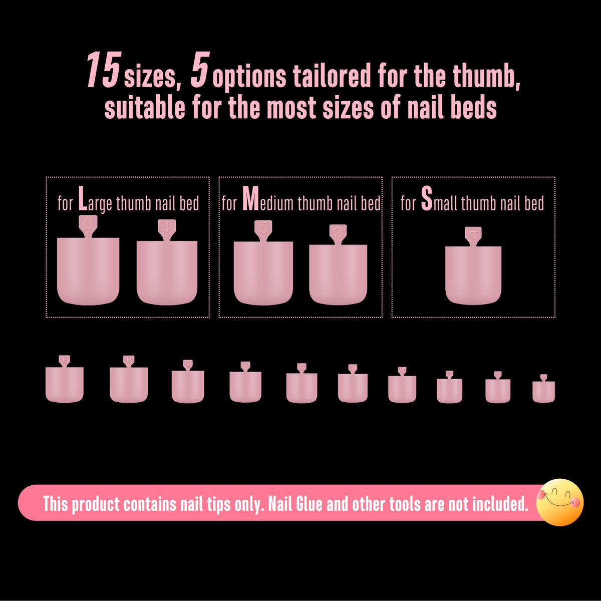 NOVO OVO pack open revealing nails sorted by size for easy selection