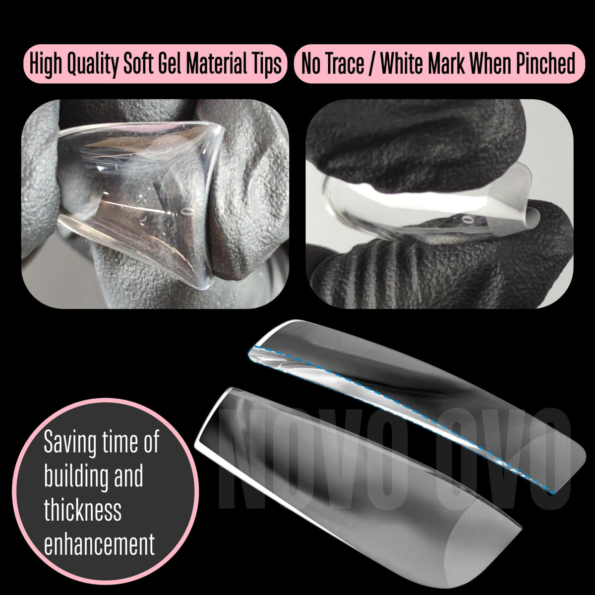 NOVO OVO pre-filed cuticle end detail for faster, no-filing prep