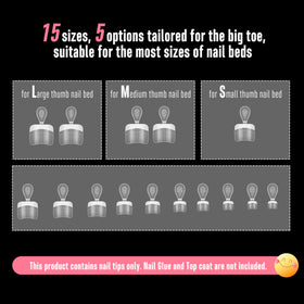 NOVO OVO size comparison highlighting five big-toe options for accurate fit
