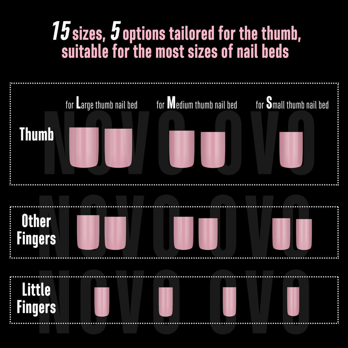 NOVO OVO scale comparison on a hand model to show realistic length and coverage