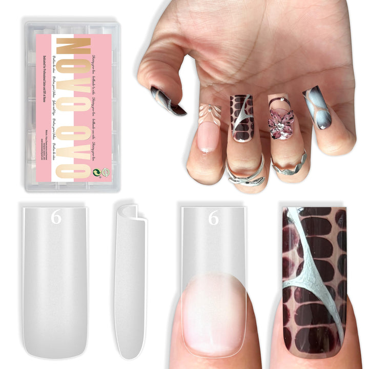 NOVO OVO front packaging showing 180-piece set and sizes for quick selection