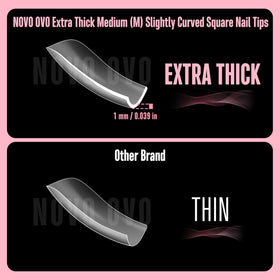 NOVO OVO side profile highlighting the slightly curved eagle-claw shape for dramatic look