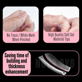 NOVO OVO arranged 15 sizes display ensuring precise fit across different nail beds