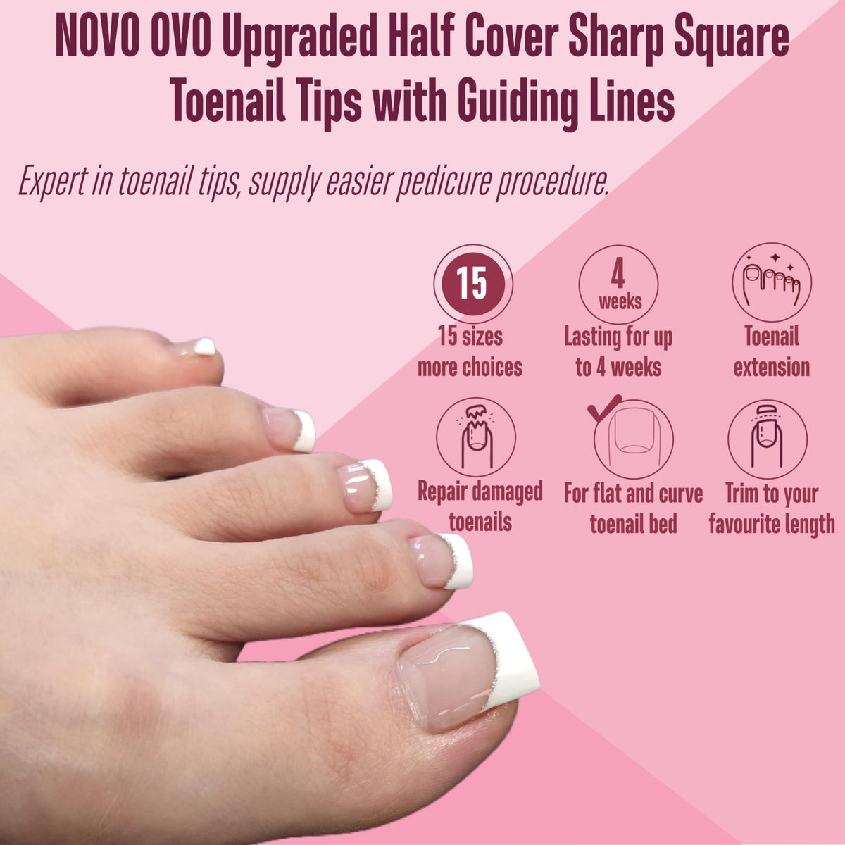 NOVO OVO layout of 15 sizes including five big-toe options for precise size matching