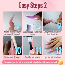 NOVO OVO layout displaying 14 sizes plus thumb sizes, fits diverse nail beds