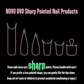 NOVO OVO thick free edge detail showing stronger tip and longer wear