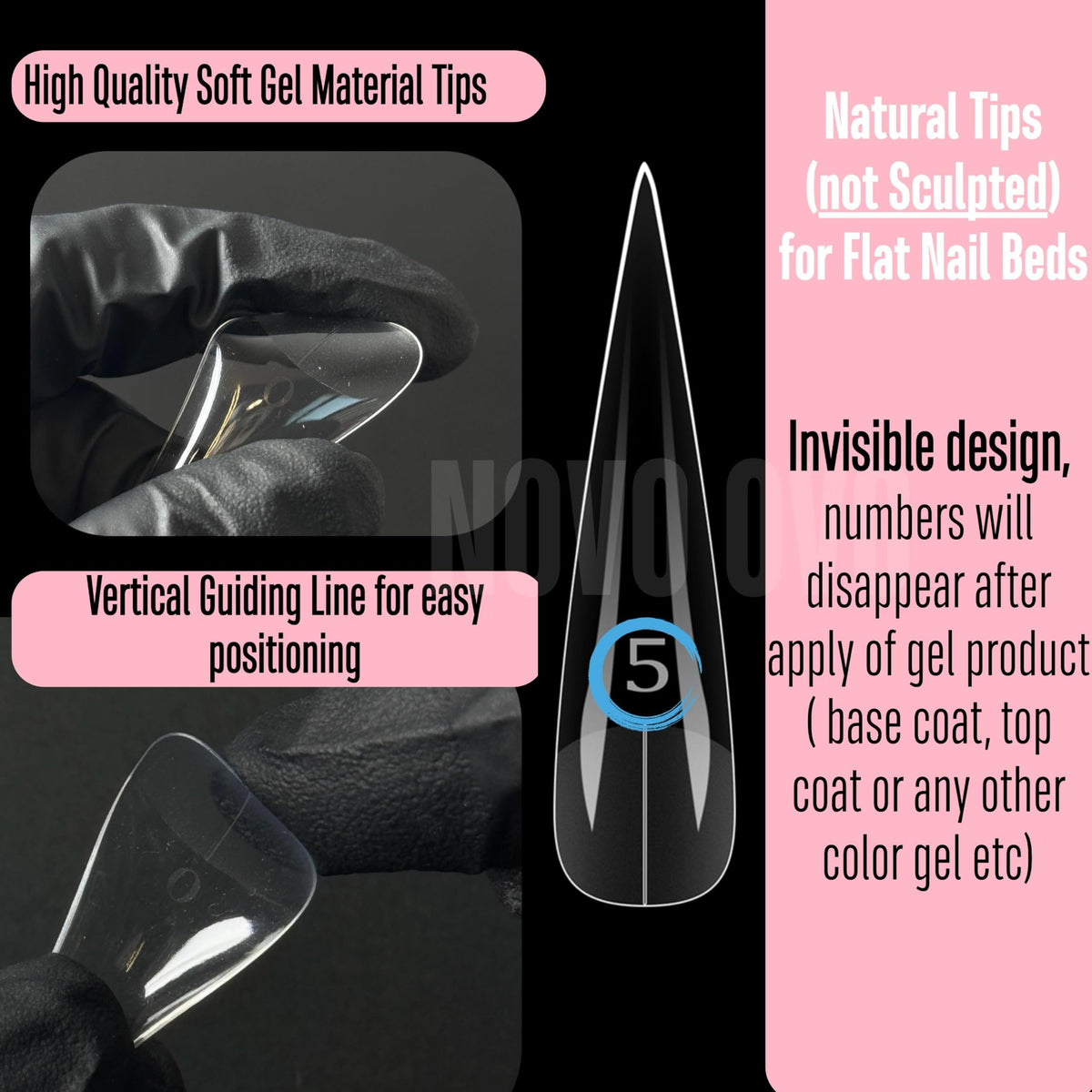 NOVO OVO tip in use during press-on application, fast event-ready result