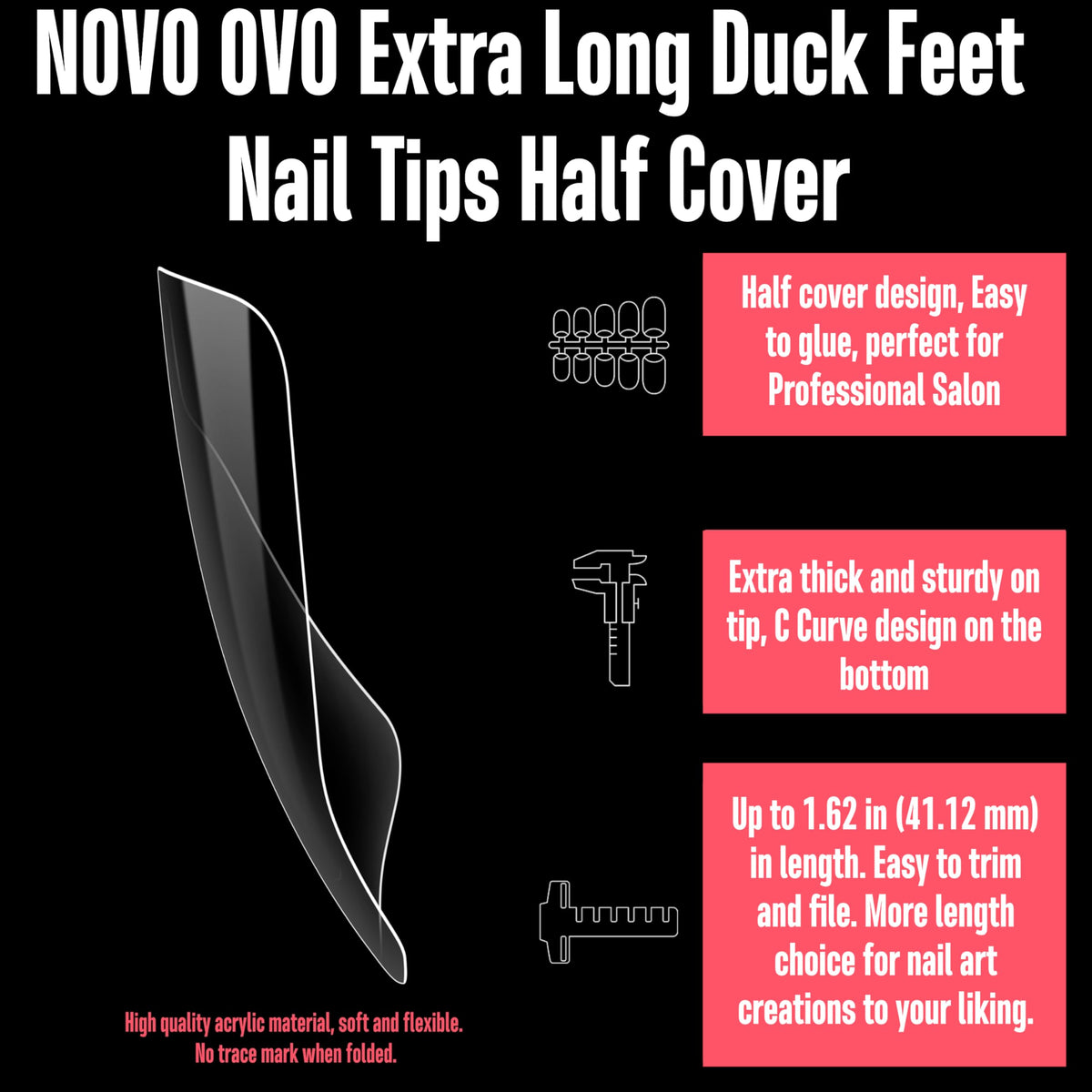 NOVO OVO tips held in hand for size comparison, scale clarity