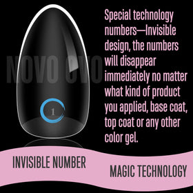 NOVO OVO nails in use during press-on application for easy salon results
