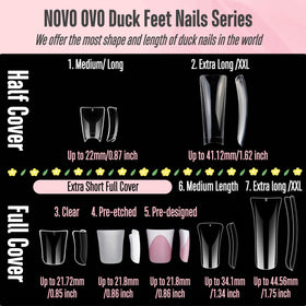 NOVO OVO side profile showing wide duck-feet flare, better fit