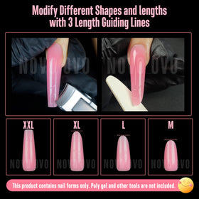 NOVO OVO XXL and XL length comparison on a hand demonstrating scale and customized length