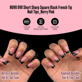 NOVO OVO application with builder gel being applied, stronger long-lasting hold