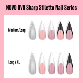 NOVO OVO lifestyle shot of elegant hand wearing stiletto nails