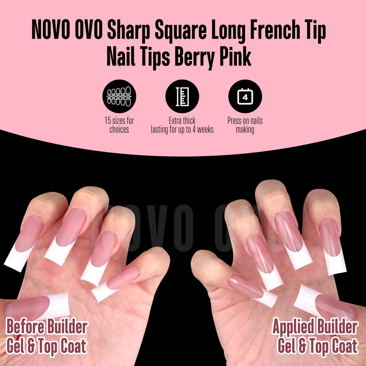 NOVO OVO soft-gel texture close-up highlighting transparency and flexible, mark-free finish