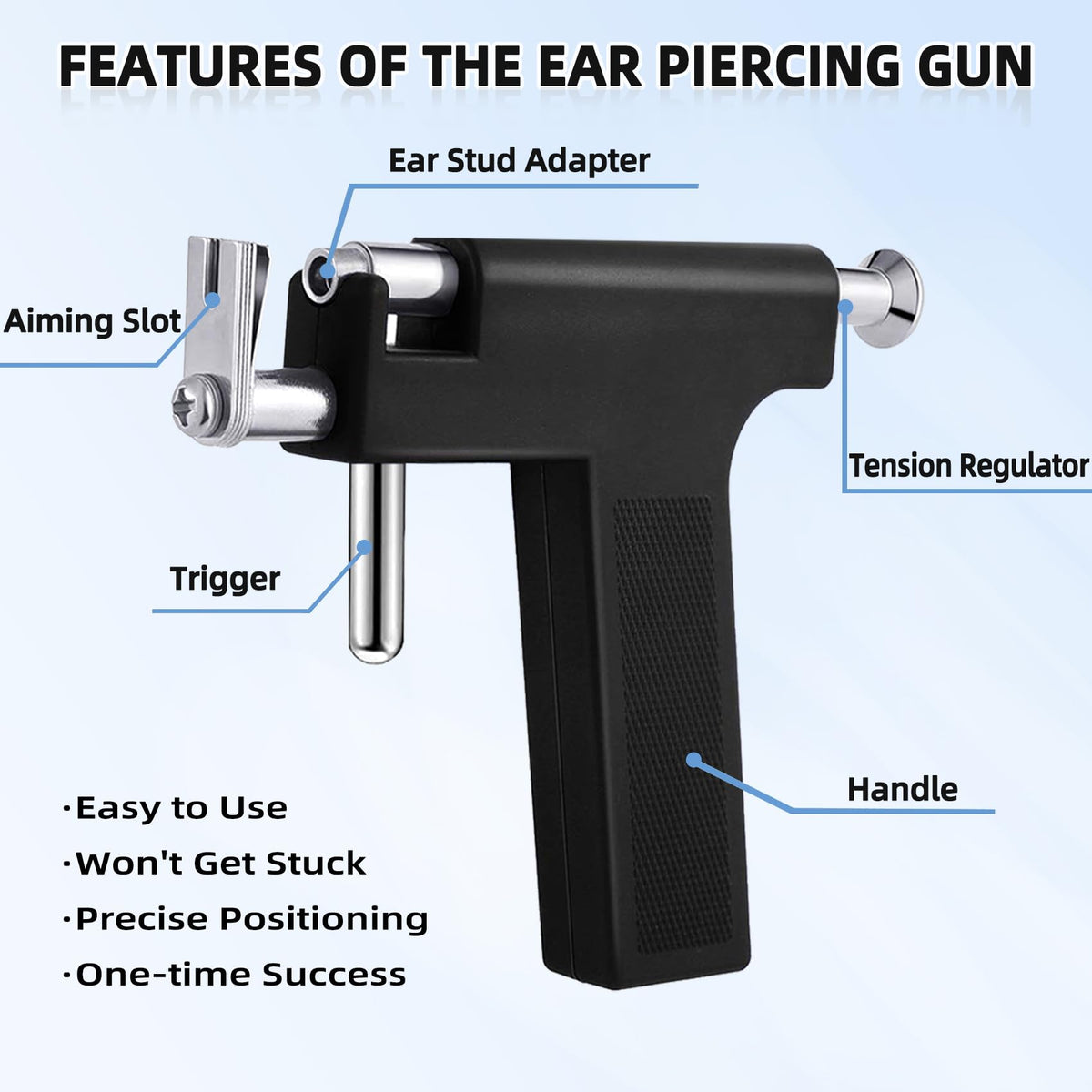Novopiercing 316L stainless steel studs detailed for hypoallergenic use