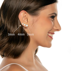 Novopiercing gun in use on earlobe depicting simple press action and audible click for confidence