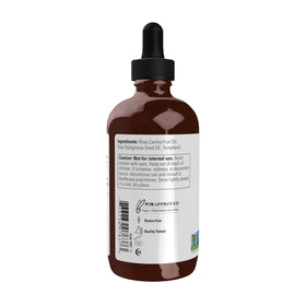 NOW Foods oil pouring as a drop demonstrating fast absorption benefit