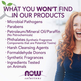 NOW Foods serum on bathroom counter showing daily routine convenience benefit
