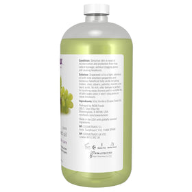 NOW grapeseed oil texture close-up demonstrating silky, lightweight hydration benefit