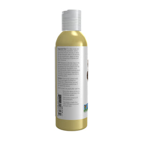 NOW Foods jojoba oil label and ingredients view highlighting purity and PCR bottle benefit