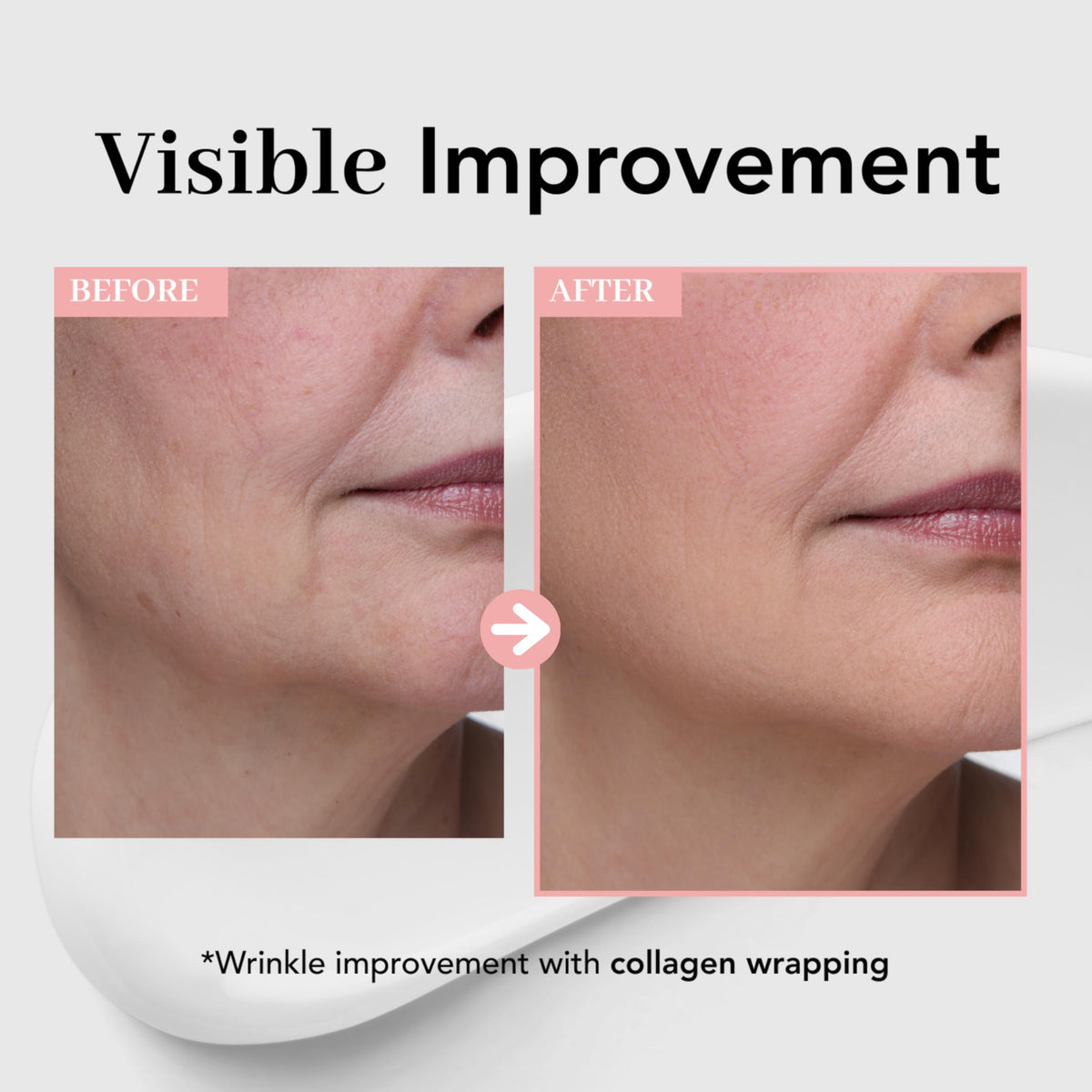 NOWATER peeled-off mask sheet demonstrating clean removal benefit
