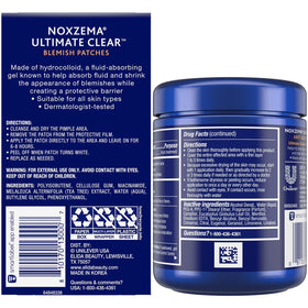 Noxzema close-up of hydrocolloid blemish patches highlighting protective barrier