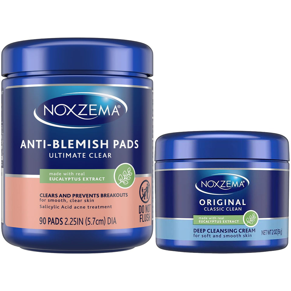Noxzema travel jar front showing compact cleanser for easy packing