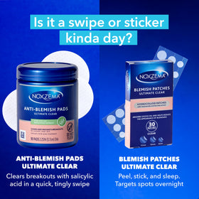noxzema pads placed on bathroom counter for daily routine
