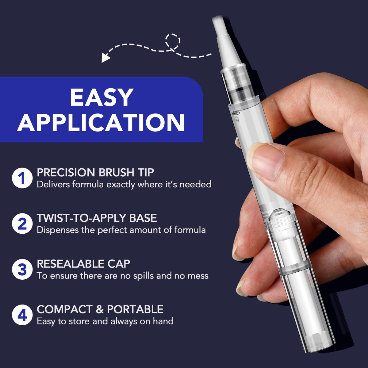 NQINQI brush-tip close-up demonstrating precise application and control