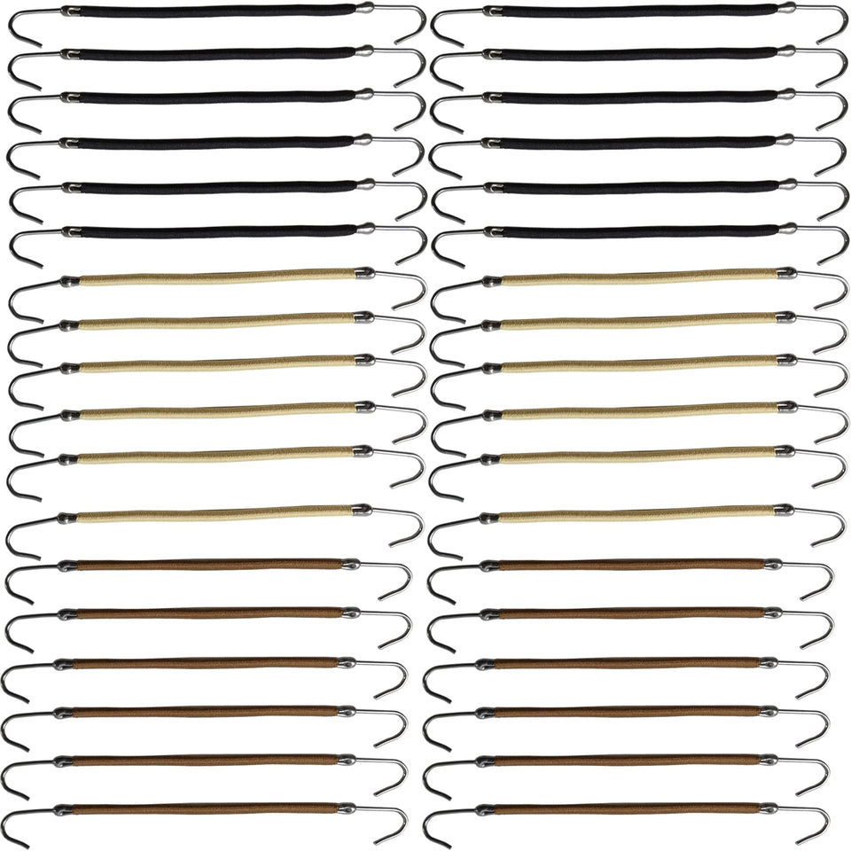 NSBELL front packaging showing 36-piece ponytail hook set, clear organized colors for convenience