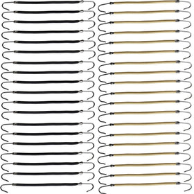 NSBELL front view of 40-piece black and apricot ponytail bands, tidy storage benefit