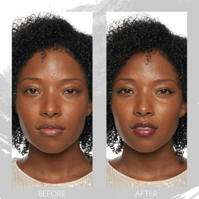 Nu Skin mascara before and after lashes comparison illustrating lift and fuller appearance benefit
