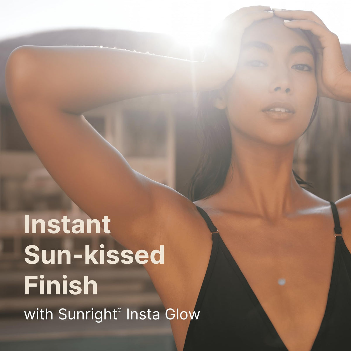 Nu Skin Sunright application mitt demonstration ensures streak-free results