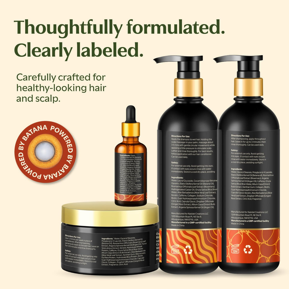 Nuani lifestyle before-and-after comparison for improved manageability and shine